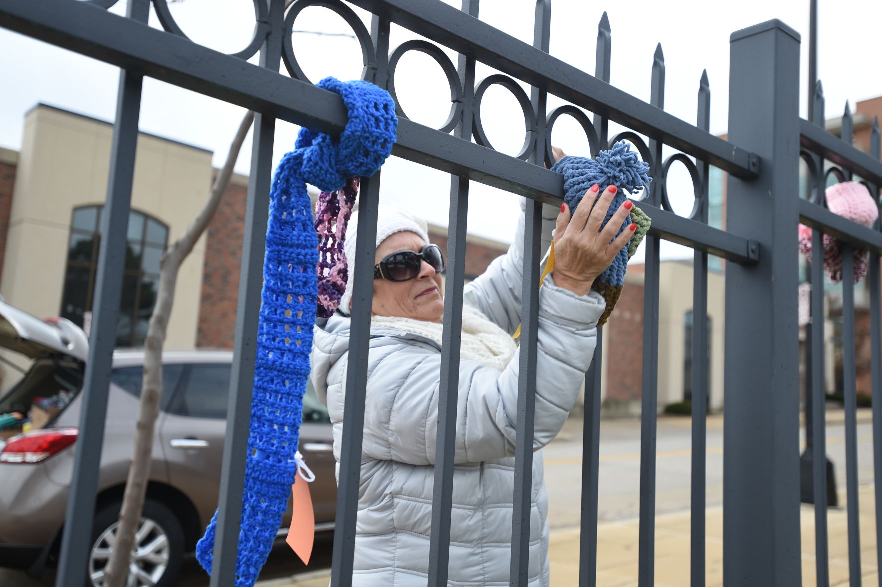Racine County dispatchers crochet scarves for the homeless
